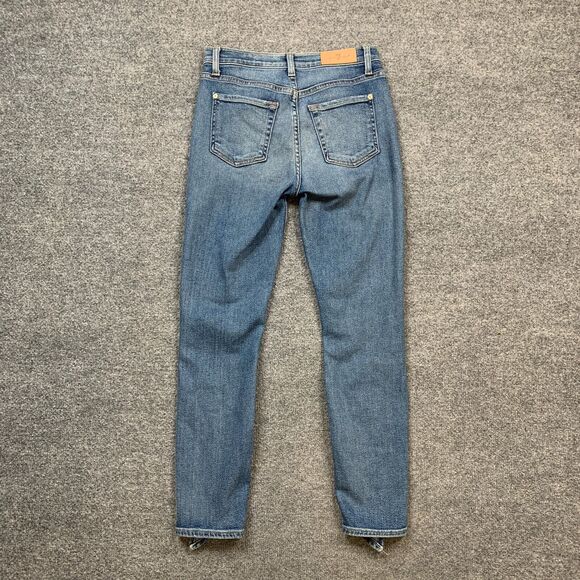 7 For All Mankind Jeans Womens 25 Denim Luxe Twisted Ankle Skinny Exposed Seams - Picture 8 of 14